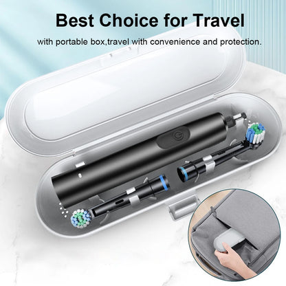 Electric Rotary Toothbrush – Rechargeable with 8 Soft Brush Heads