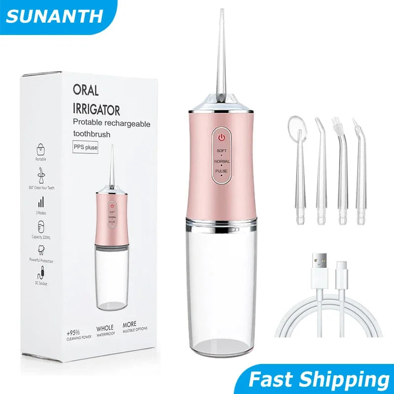 Portable Cordless Water Flosser – 3 Modes Rechargeable Oral Irrigator