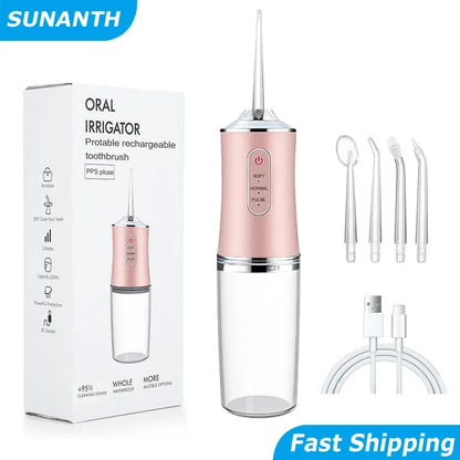 Portable Cordless Water Flosser – 3 Modes Rechargeable Oral Irrigator