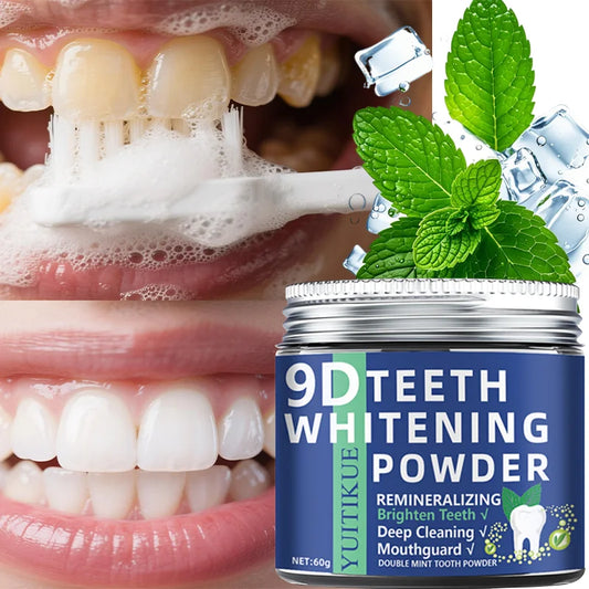 9D Teeth Whitening Powder – Dual Mint Deep Cleaning Dental Care