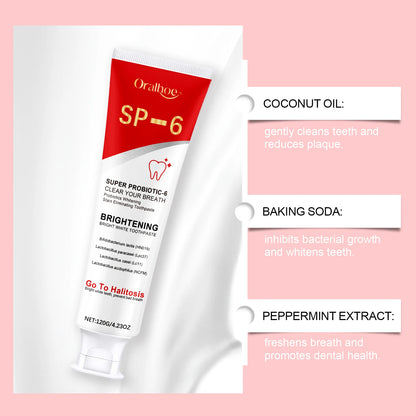SP6 Probiotic Toothpaste – Deep Cleaning & Gum Protection (120g)