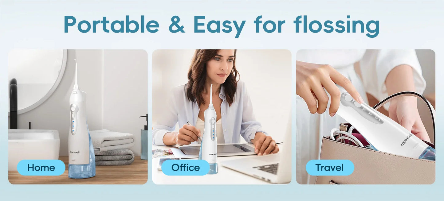 Cordless Water Dental Flosser – 300ML Portable Oral Irrigator