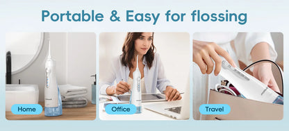 Cordless Water Dental Flosser – 300ML Portable Oral Irrigator