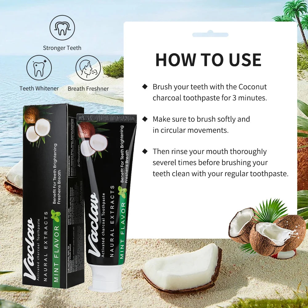 Teeth Whitening Activated Charcoal Toothpaste – Mint Flavor
