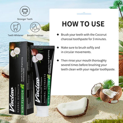 Teeth Whitening Activated Charcoal Toothpaste – Mint Flavor