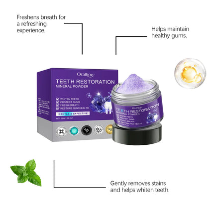 Teeth Whitening Purple Powder – Deep Clean & Gum Support Toothpaste