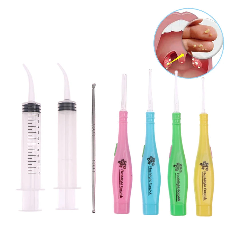 Tonsil Stone Remover  – LED Light Stainless Steel Kit