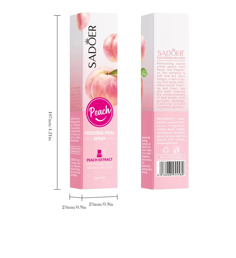 18ML Lemon Oral Fresh Mouth Spray – Alcohol-Free Fresh Breath Spray