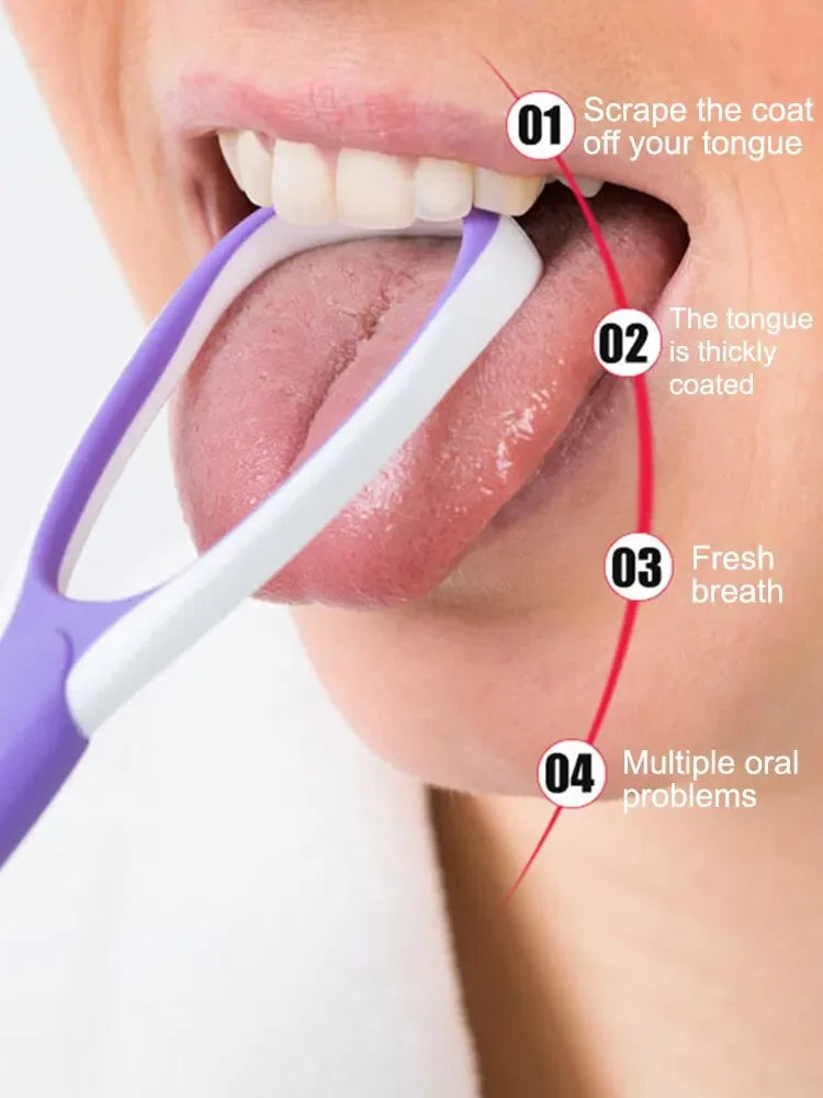 1PCS Tongue Brush & Tongue Cleaner Scraper
