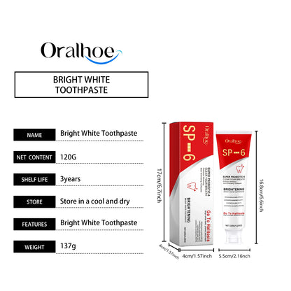 SP6 Probiotic Toothpaste – Deep Cleaning & Gum Protection (120g)