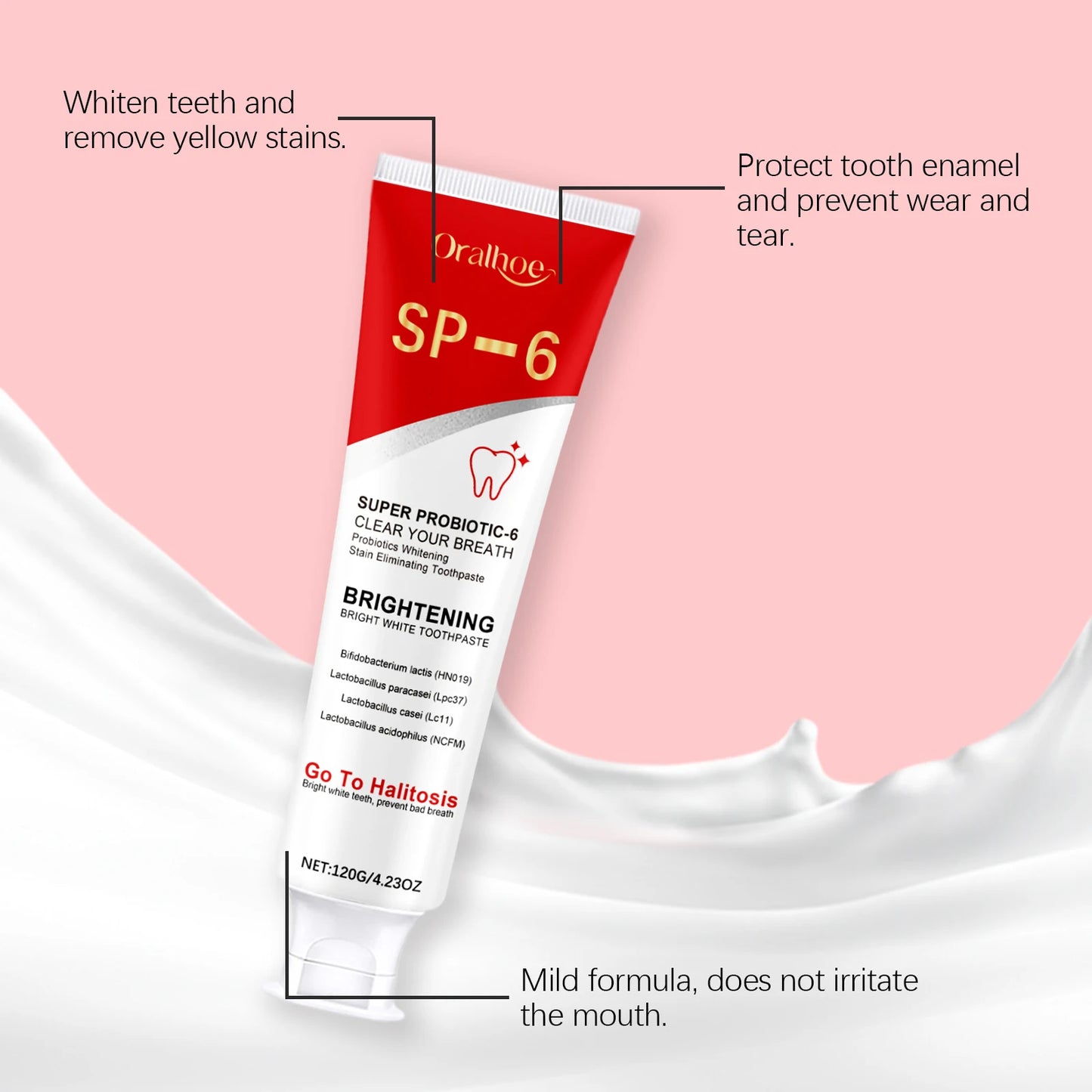 SP6 Probiotic Toothpaste – Deep Cleaning & Gum Protection (120g)